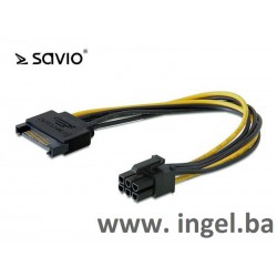 SATA 15 pin M - PCI Express 6 pin M kabl SAVIO AK-20