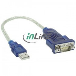 Adapter sa kablom USB na serijski InLine®, USB AM na DB9M