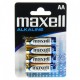 Baterije AA MAXELL alkalne 4 kom (LR6, 1.5V)